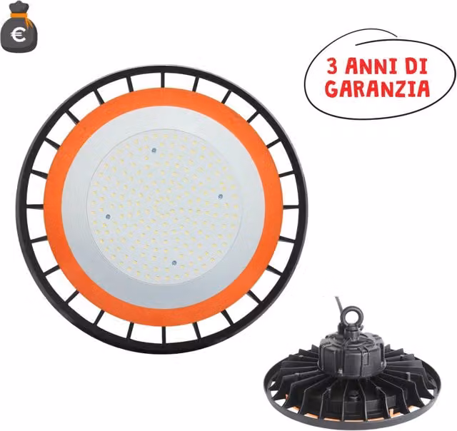Alcapower Proiettore LED High Bay 250W 30000lm 4000K Luce Naturale 120° IP65 IK10: Soluzione di Illuminazione Industriale Alta Efficienza Energetica