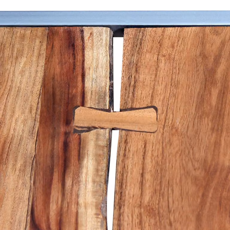 vidaXL Set di 2 tavolini da caffè in legno massiccio di acacia