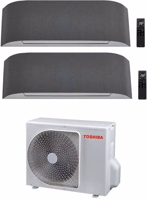 Condizionatore Dual Split Toshiba Haori 10+10 (9+9) Grigio con Wi-Fi Integrato e Classe Energetica A+++