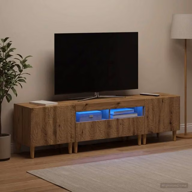 Mobile TV LED a 3 pezzi DELFT Rovere Artigianale 3416771