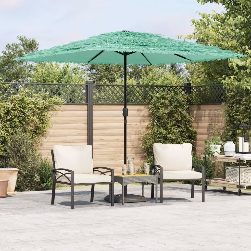 Maison Exclusive - Ombrellone con palo in acciaio, colore verde, dimensioni 248x248x248 cm