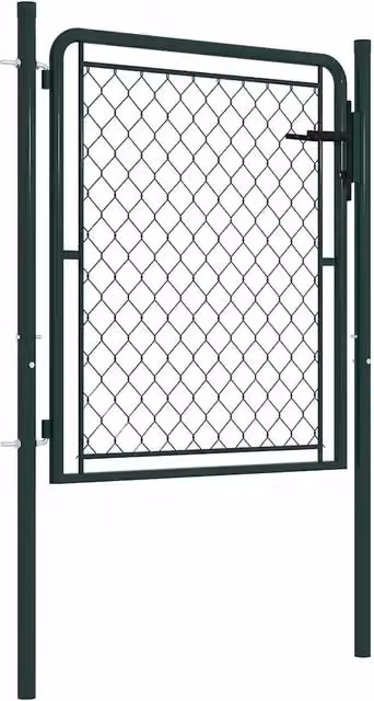 Cancello singolo da giardino vidaXL in acciaio con rete metallica verde L: 100 cm, H: 75 cm – 1