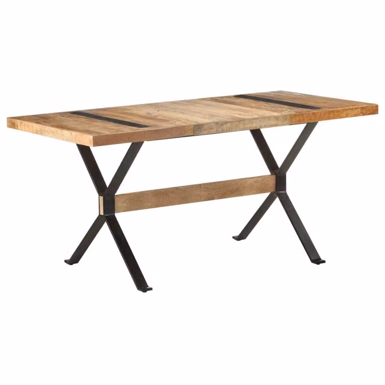 Maison Exclusive - Tavolo da pranzo 160x80x76 cm in legno di mango grezzo