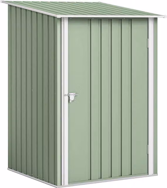 Casetta da Giardino Porta Attrezzi Giordanoshop in Acciaio Galvanizzato Verde Chiaro L/P/H: 100 x 104 x 160 cm