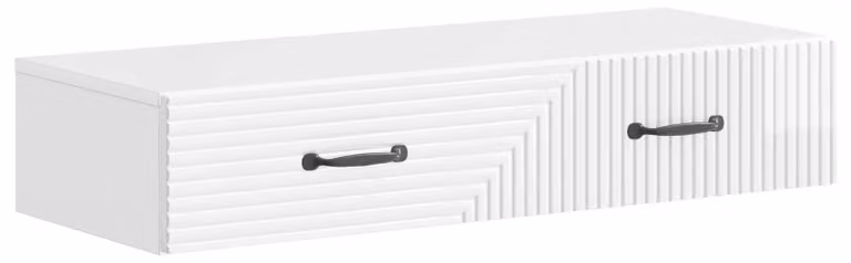 Tavolino da Parete Laterale Bianco Lucido 87,5 x 34,5 x 17 cm