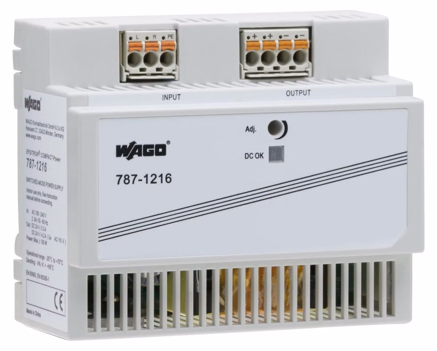 WAGO 787-1216 - 100 W - 85 - 264 V - 47 - 63 Hz - 2,5 A - passivo - 50 ms