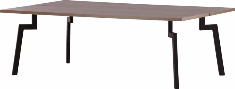 FURNLUX Tavolino Bethan Noce E Nero 70cm / Hauptfarbe: Braun / Dimensioni: 70 x 120 x 40 cm
