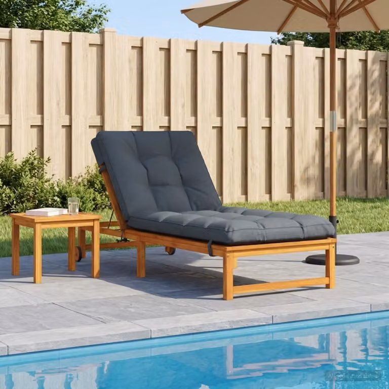 Cuscino per lettino vidaXL VIANEN in poliestere blu L 200 x P 70 x H 8 cm