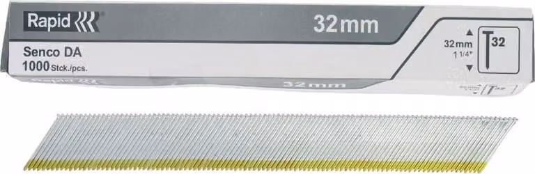 Rapid Tools 40104405 Chiodi Rapid tipo 32, 32 mm, zincati, con rivestimento in resina