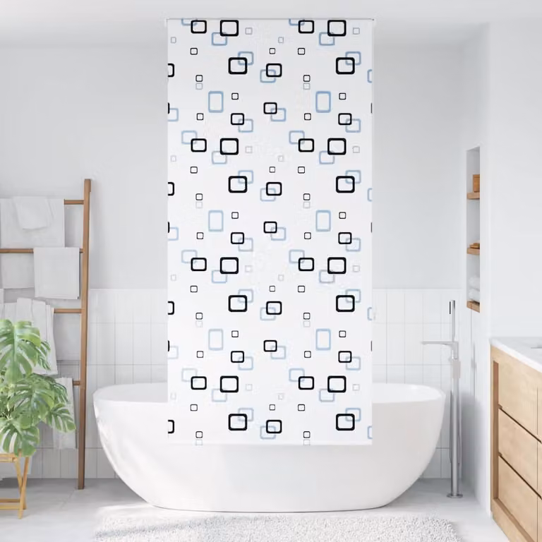 vidaXL Tenda a Rullo Doccia 110x240 cm Larghezza Tessuto 106 cm