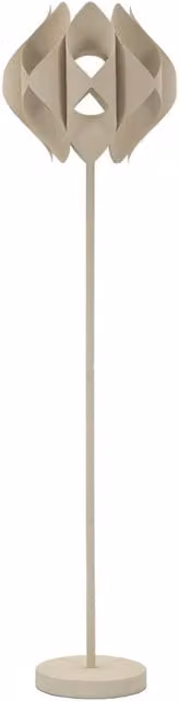 Lampada da Terra SPACE MODERN 39,5x39,5x155 cm - Piantana in Ferro color Crema - Attacco E27 40W - Design Scultoreo e Futuristico