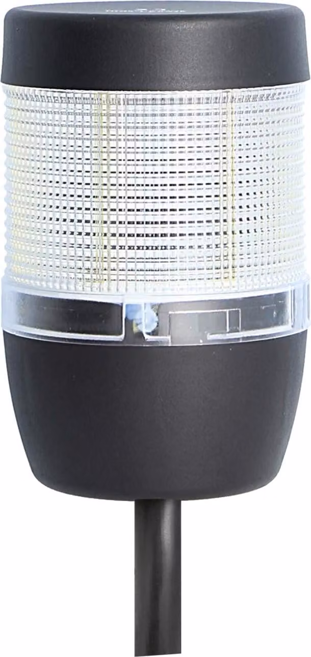 Colonna luminosa STEX24 bianca, 70 mm, 24 V CA/CC, LED a luce fissa Cavo da 0,6 metri, SS70-OB1/24 112 Tecnica di collegamento: