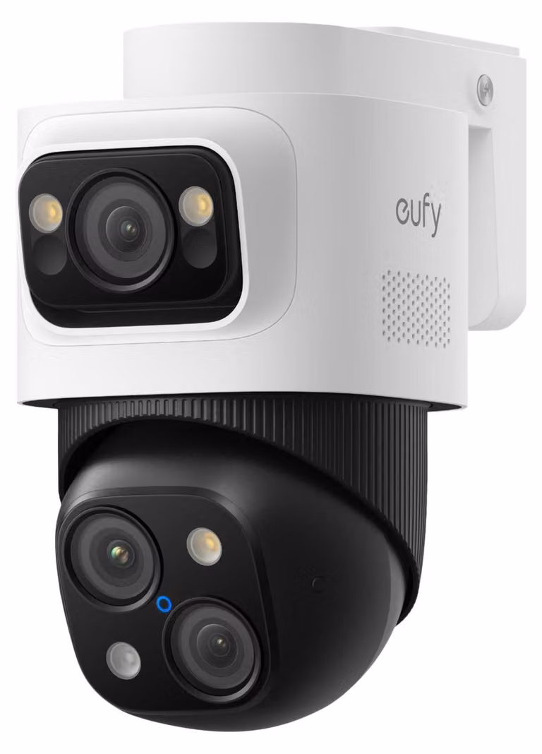 Eufy PoE Bullet-PTZ Cam S4, telecamera IP di sicurezza, per interni ed esterni, cablata, da montare a soffitto, colore nero, bianco, forma a proiettile
