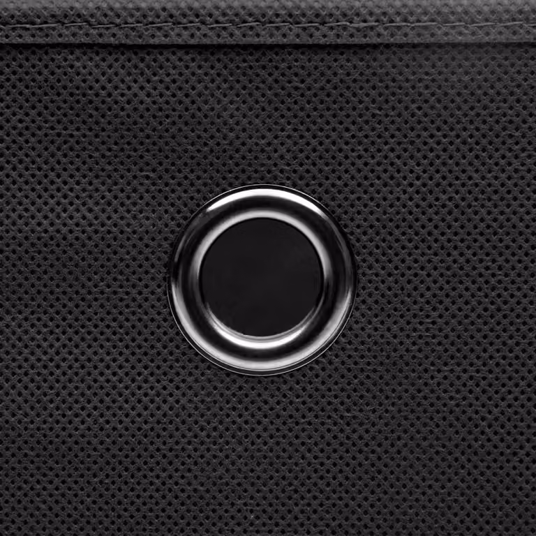 vidaXL Scatole portaoggetti con coperchio 4 pezzi nero 32×32×32 cm tessuto