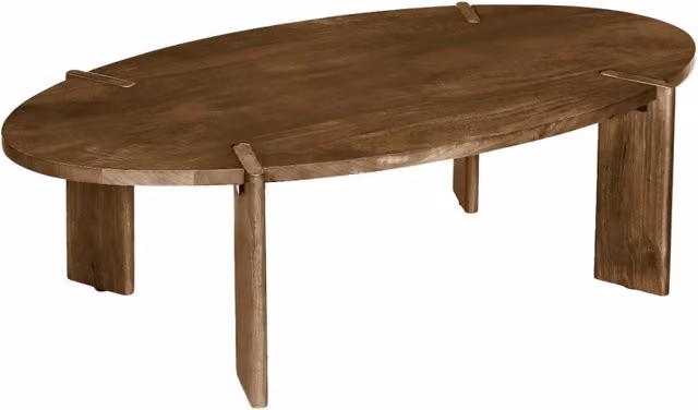 Tavolino ovale in legno di mango massiccio marrone Sweek L: 120 cm, P: 65 cm, H: 35 cm