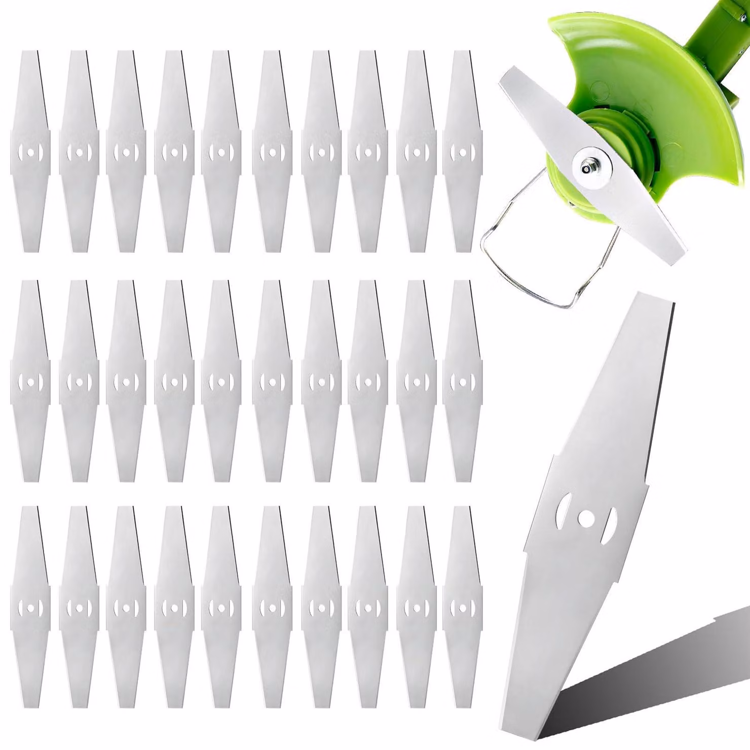 Set di 30 lame di ricambio per tagliaerba/trimmer da 15 cm