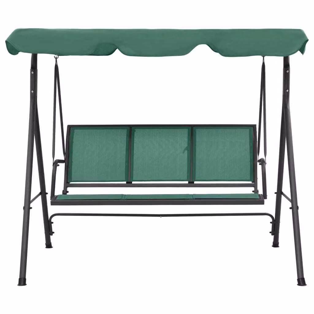 vidaXL Hollywood swing verde 170 cm textilene e acciaio
