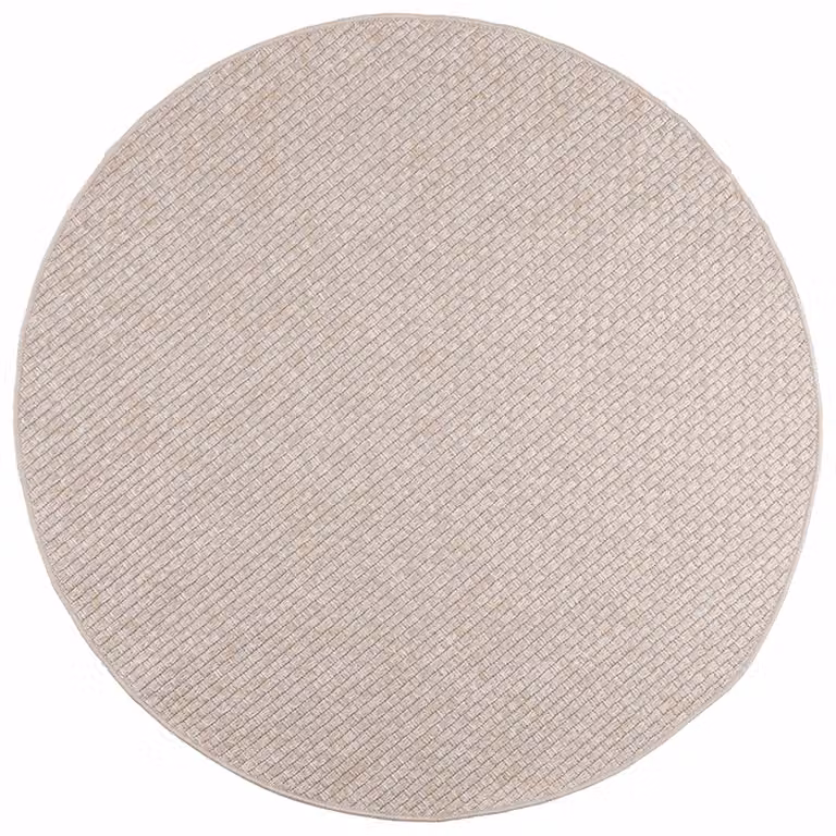 Tappeto rotondo vidaXL FARO beige in poliestere, antiscivolo e lavabile, Ø 200 cm
