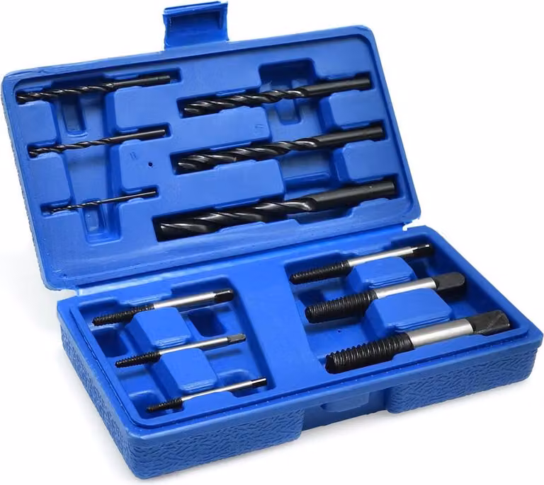 Set di estrattori per viti in Hss con 6 alesatori sinistri e 6 alesatori - Strumento professionale per viti rotte di varie dimensioni