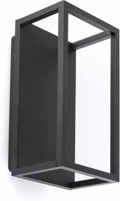 KELA Lampada da Parete Faro Barcelona in Metallo Nero con LED Dimmerabile e Luce Up/Down IP54 – 1