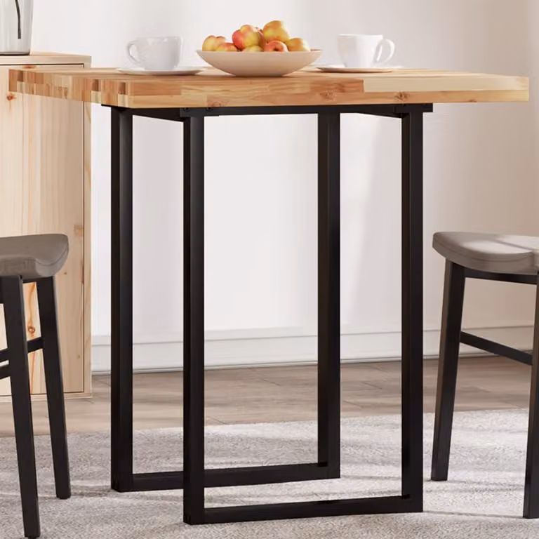 Piano Tavolo Quadrato vidaXL in Legno di Acacia Oliato Marrone L: 70 cm, P: 70 cm, H: 4 cm