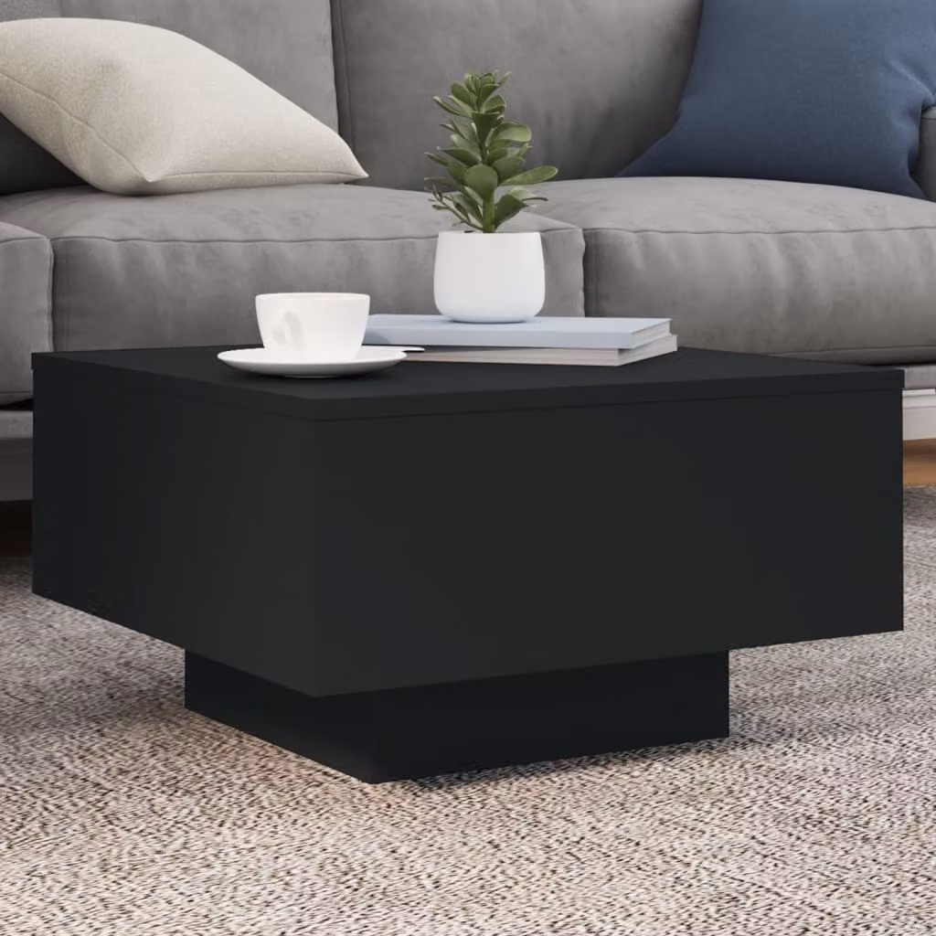 Maison Exclusive - Tavolino con luci LED Nero 55x55x31 cm