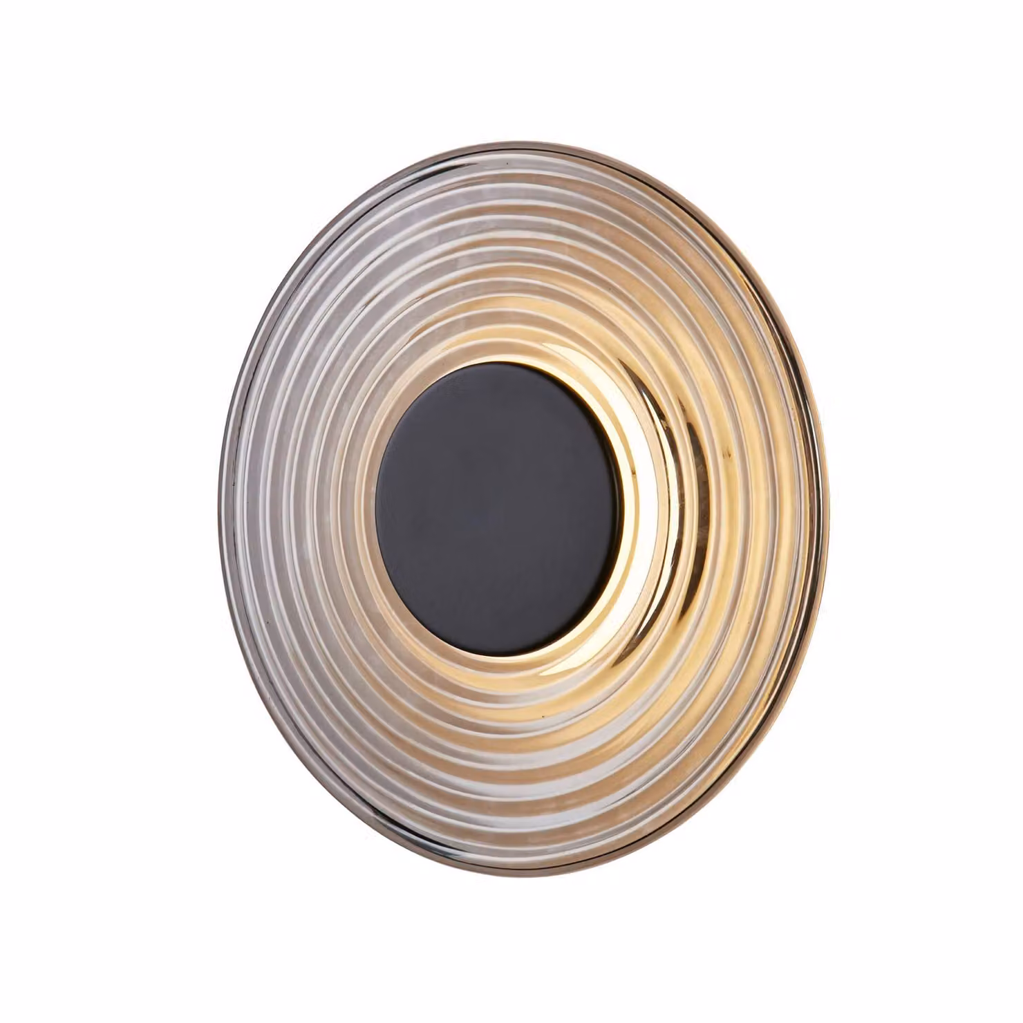 Searchlight Applique da parete a LED Cleo, dimmerabile, Alluminio / Grigio / Zincato, Soggiorno / Sala da pranzo, Vetro, Moderno, Applique a LED