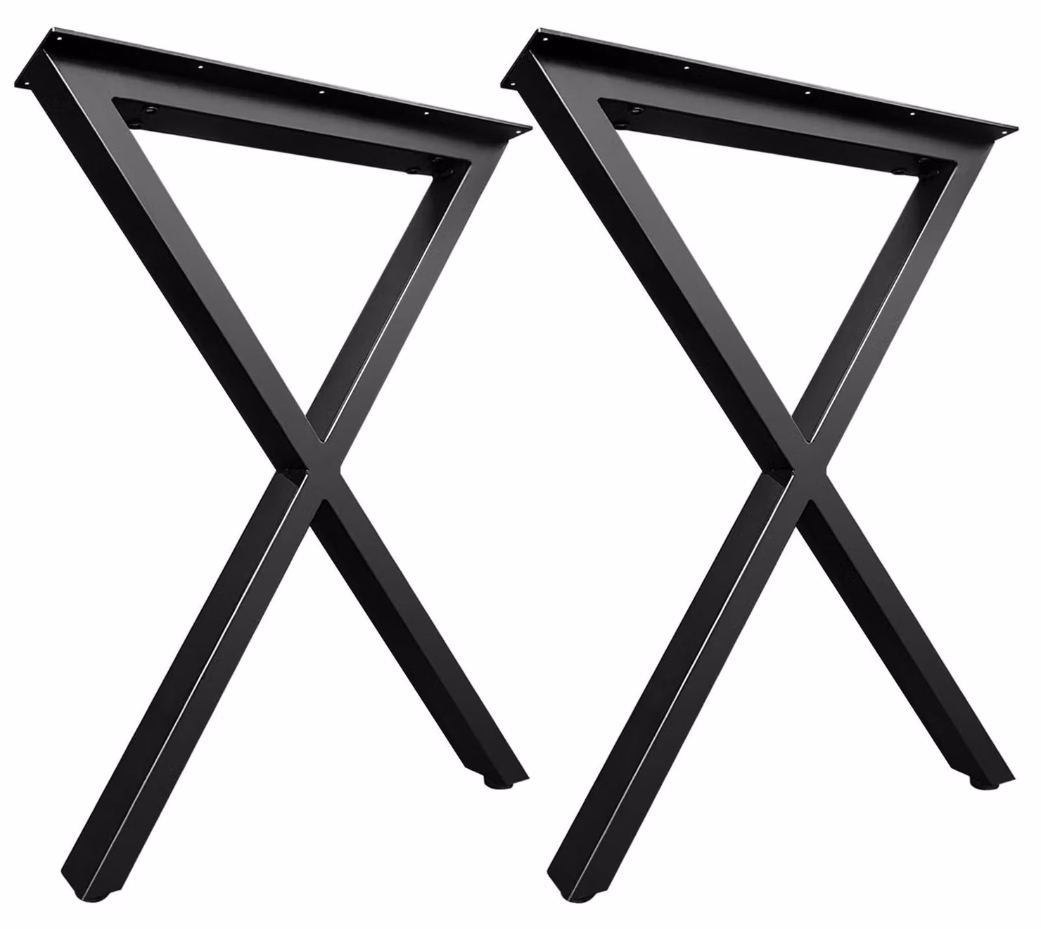 Piedini industriali - Neri, a forma di X, set di 2