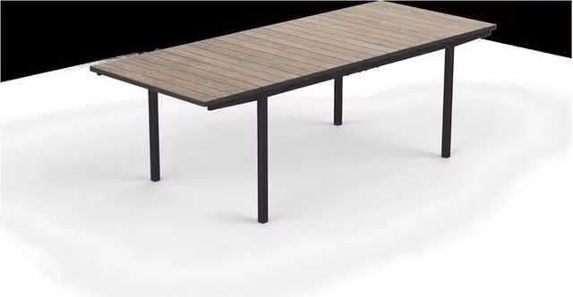 Tavolo da giardino allungabile Keter Porto in polipropilene effetto legno Ash e colore Antracite L: 191-267 cm, P: 90 cm, H: 75 cm – 2