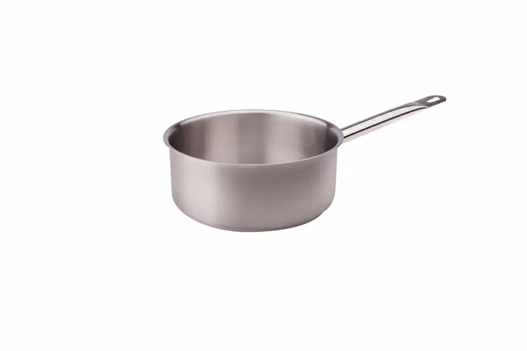 Casseruola Bassa in acciao inox per induzione, un manico, diam. 16cm