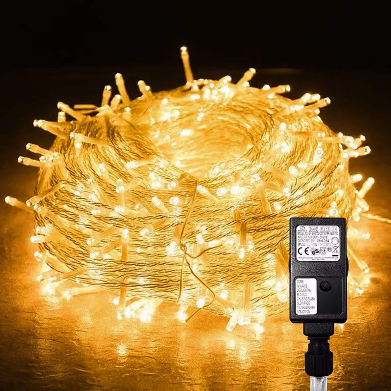 Jopassy 100M 1000 LED luci fiabesche bianco caldo 8 modalità di luce festa giardino interno esterno decorazione luci di Natale IP44