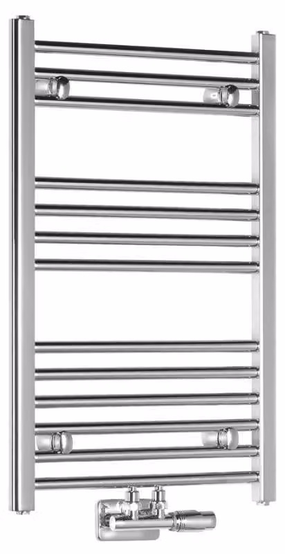 Radiatore da bagno Aqualine ALYA, modello diritto 500x803 mm, attacco centrale, cromato