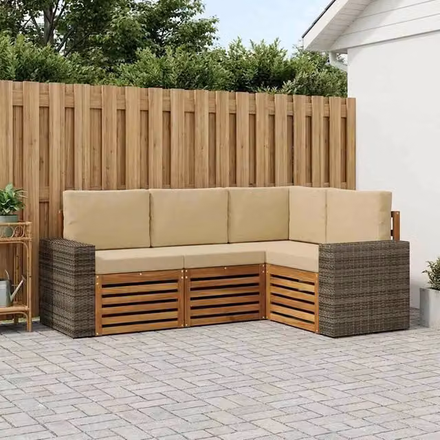 Set di divani da esterno 4 pz Poliestere 3384309