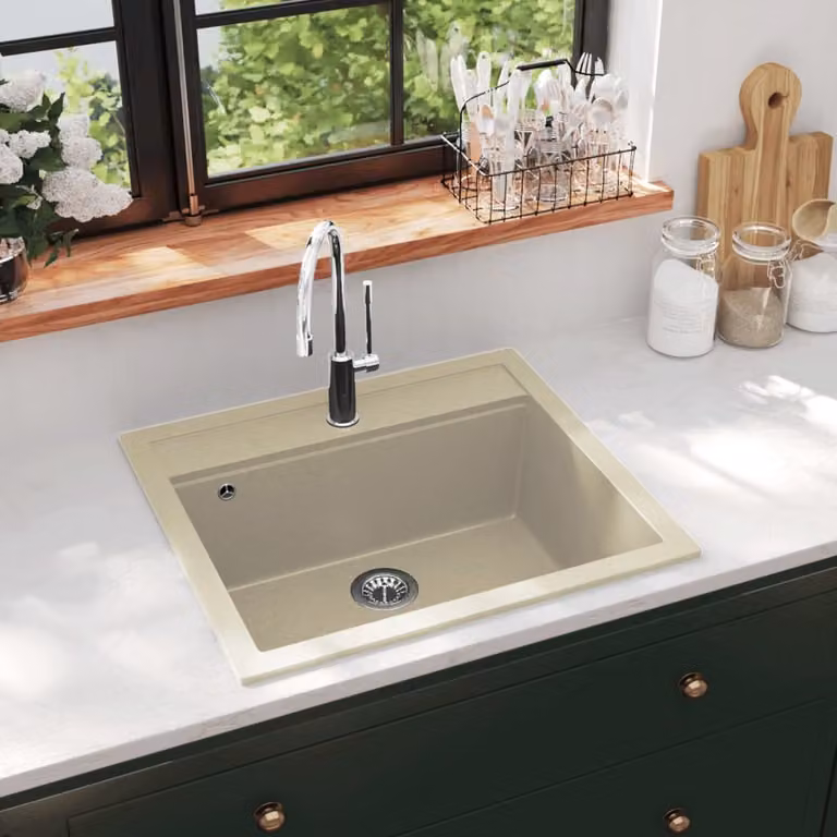 The Living Store Lavello in granito a vasca singola Beige