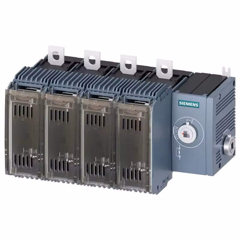Interruttore sezionatore Siemens con fusibile da 160 A, serie 2, a 4 poli per fusibile NH misura 000 3KF24164RF11