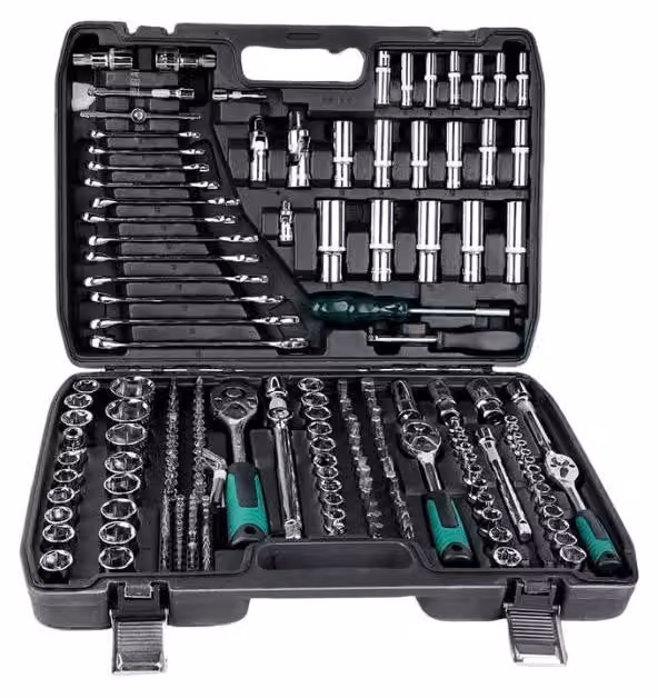 Set di chiavi a bussola per auto, 216 pezzi, design resistente, verde