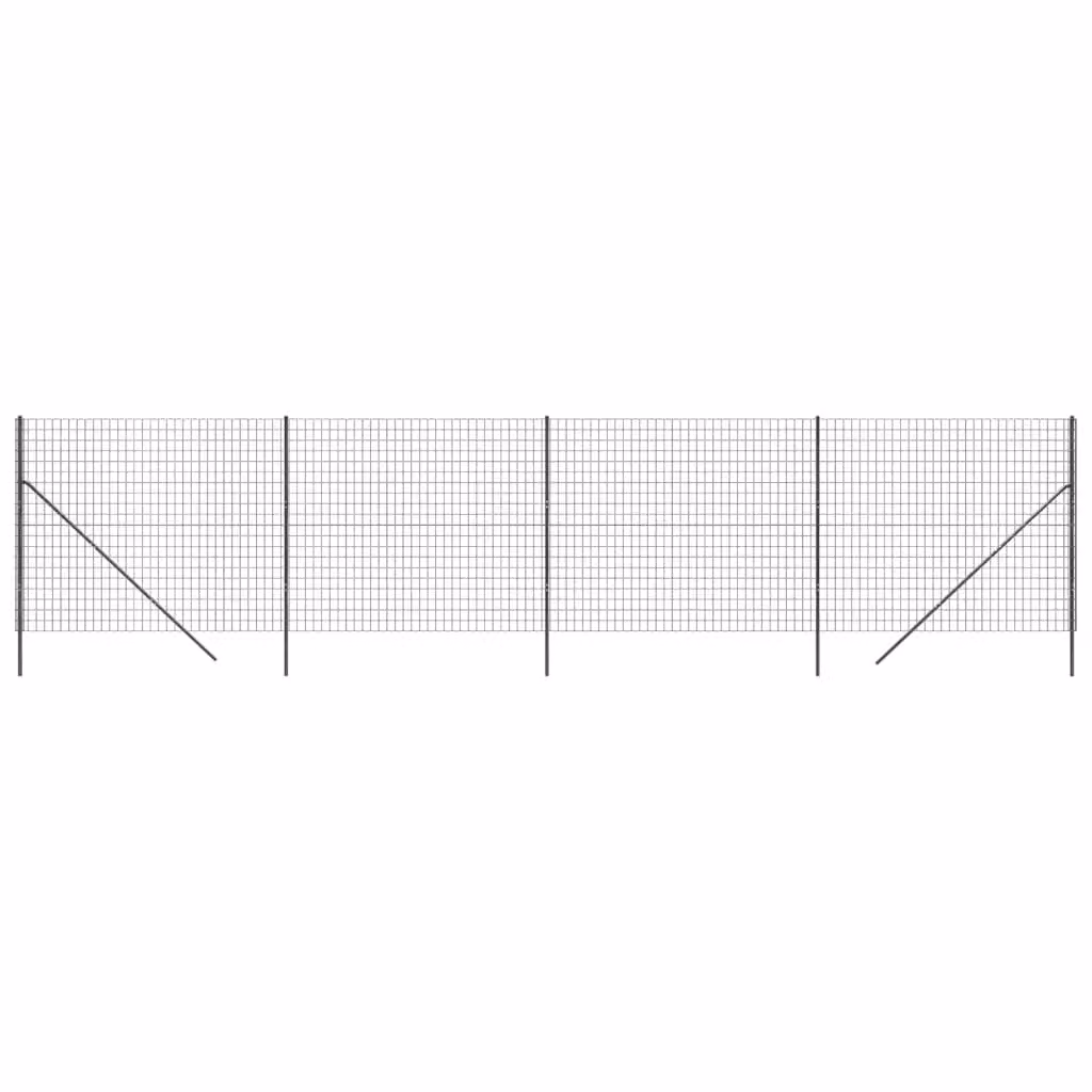 Recinzione Metallica Antracite 1,6x10 m in Acciaio Zincato