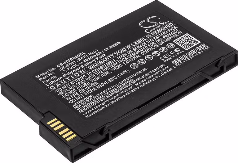 TECHTEK Batteria compatibile con [HumanWare] BrailleNote, VoiceNote Apex sostituisce 06-8001, per BAPI-0004