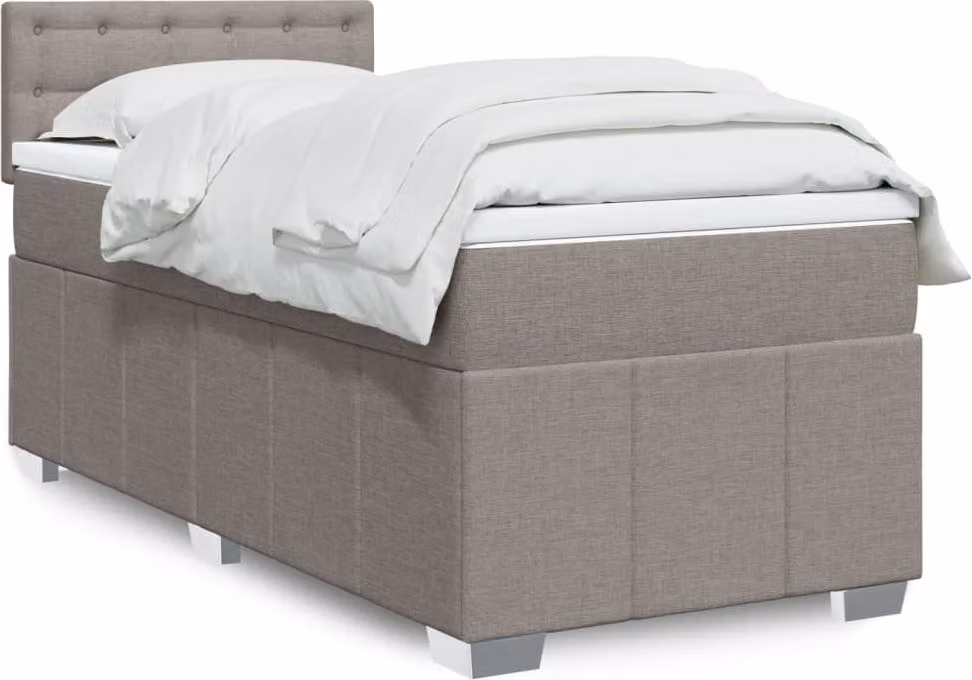 Maison Exclusive - Letto boxspring con materasso Taupe 100x200 cm Tessuto