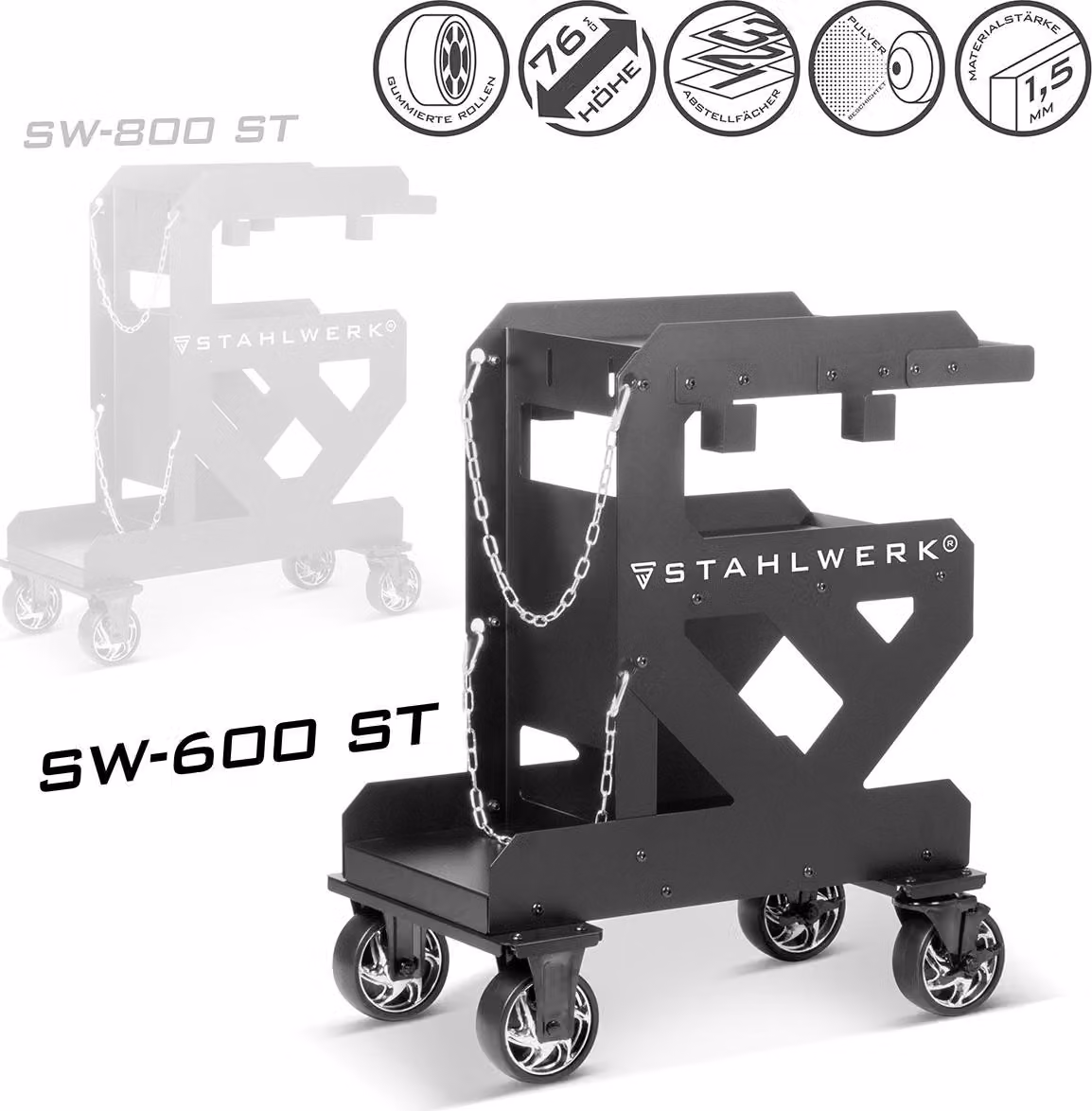 STAHLWERK Carrello di saldatura Spessore parete 1,5 mm Carrello di trasporto Taglierina al plasma