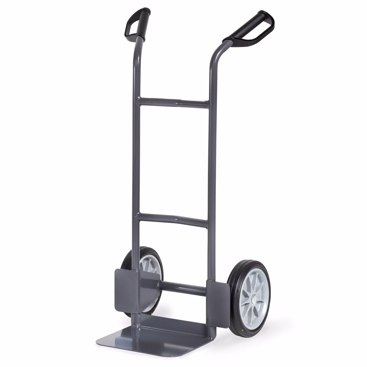 Carrello in tubolare d'acciaio Fetra, altezza 1150 mm, pala 250x320 mm, portata 200 kg, con ruote in gomma piena ESD