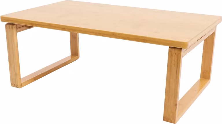 Tavolino pieghevole - Tavolino ausiliario in bambù - Gambe pieghevoli con sistema di blocco - Tavolino basso - Ideale per soggiorno e tatami