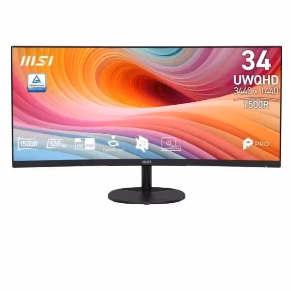 Monitor PC MSI Pro MP341CQ E12 Ultrawide Quad HD 34 pollici 86,4 cm Nero con pannello VA e frequenza di 120 Hz – 2