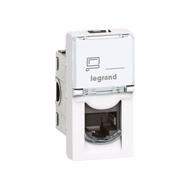 Presa Int. Presa RJ -45 1 Mod.Mosaico Legrand - Bianco