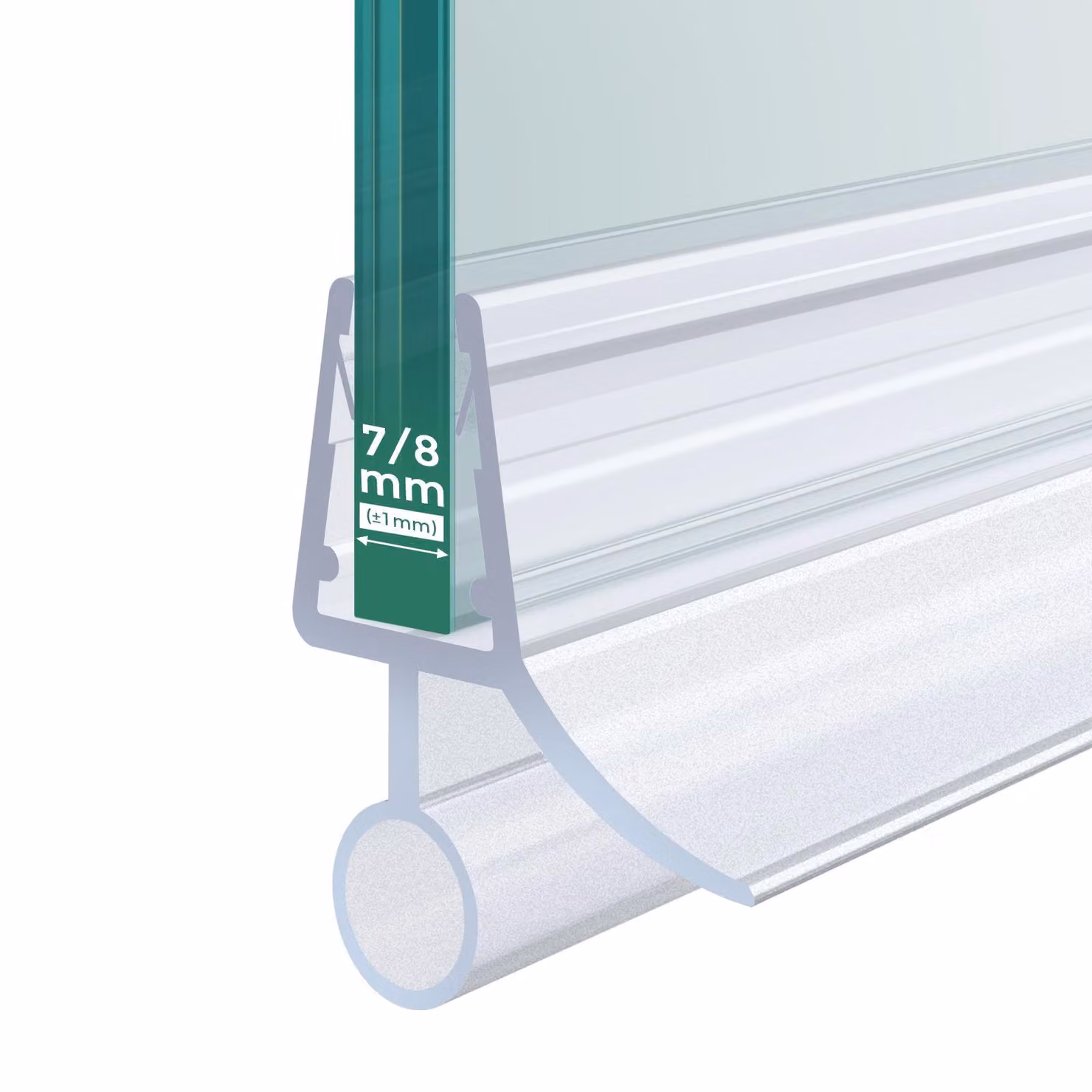 S'AFIELINA guarnizione di ricambio deflettore acqua doccia guarnizione box doccia bagno 7-8mm vetro 100cm