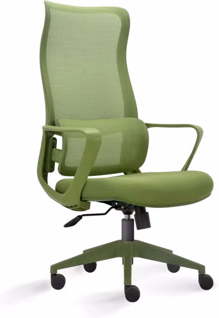 Sedia studio Hispanohogar altezza regolabile in tessuto verde