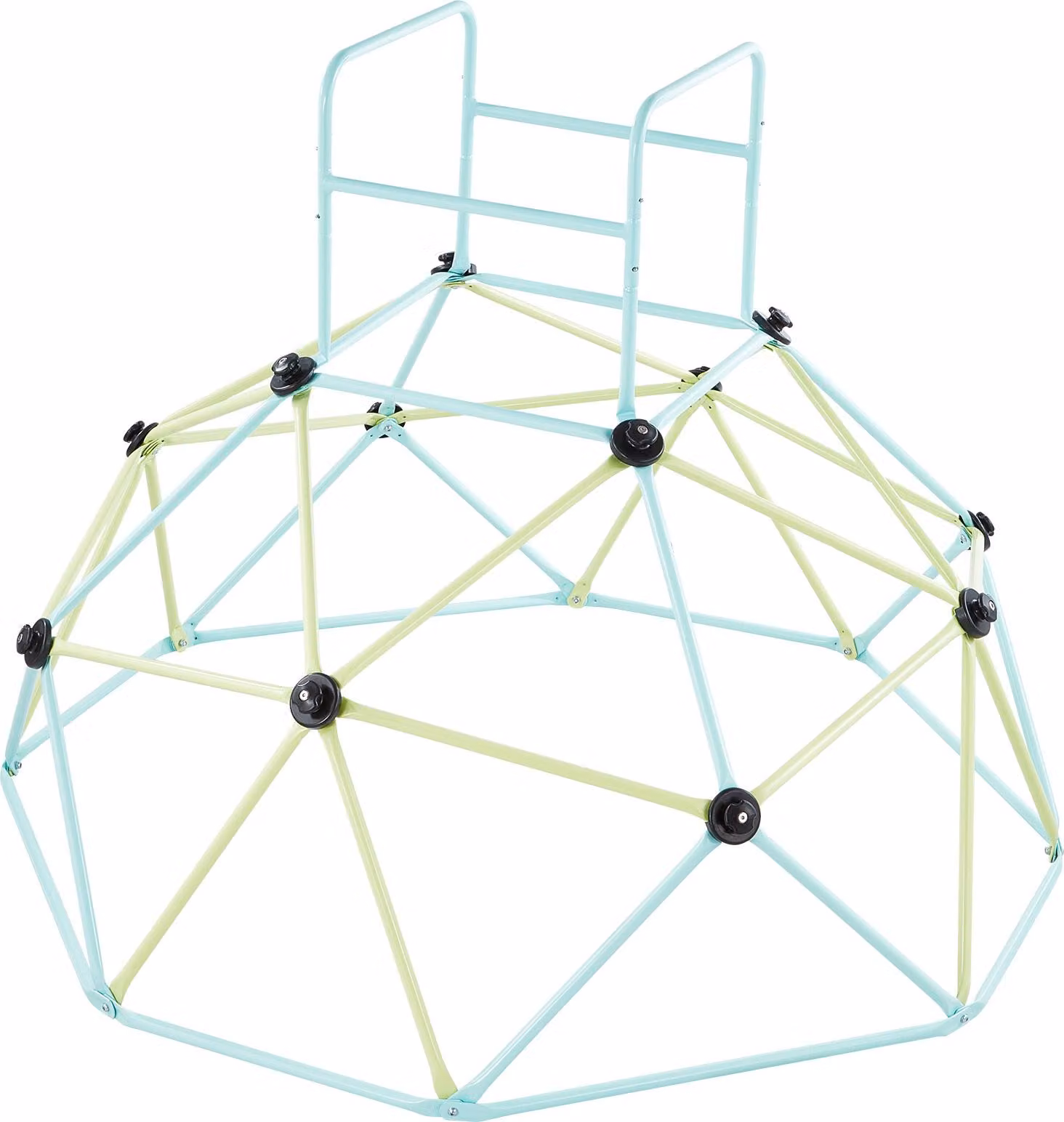 SucceBuy Telaio geometrico per arrampicata per bambini (183 cm) largo, caricabile fino a 270 kg, adatto per bambini da 3 a 10 anni, gioco da giardino e parco giochi in blu e verde