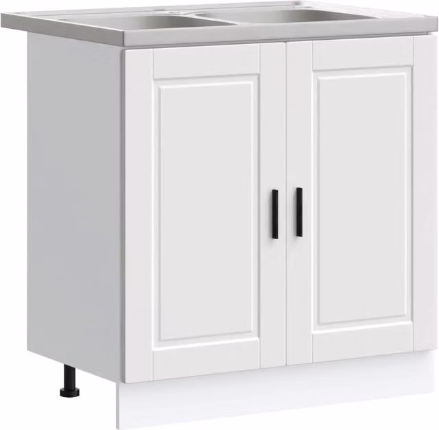 Mobiletto per Lavabo | Armadio Lavabo Porto 2 pz Bianco Legno multistrato
