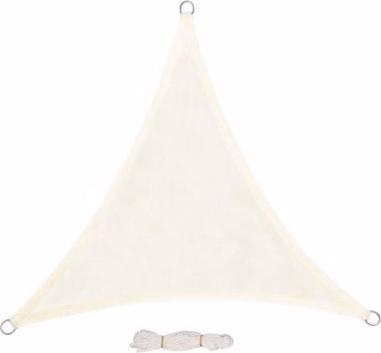 Telo ombreggiante triangolare, con protezione UV, traspirante, 3,6 x 3,6 x 3,6 m