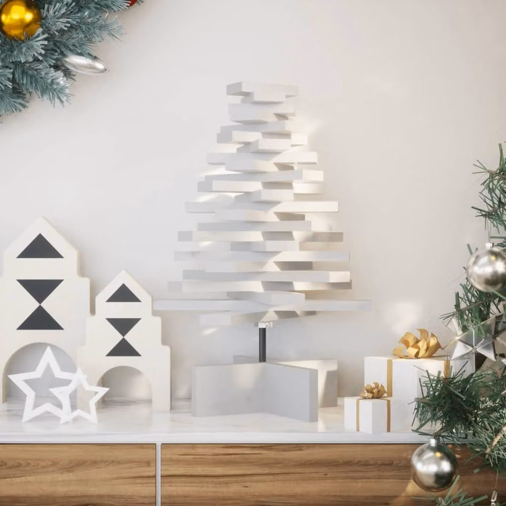 Maison Exclusive - Albero di Natale da decorare Bianco 60 cm Legno massello di pino
